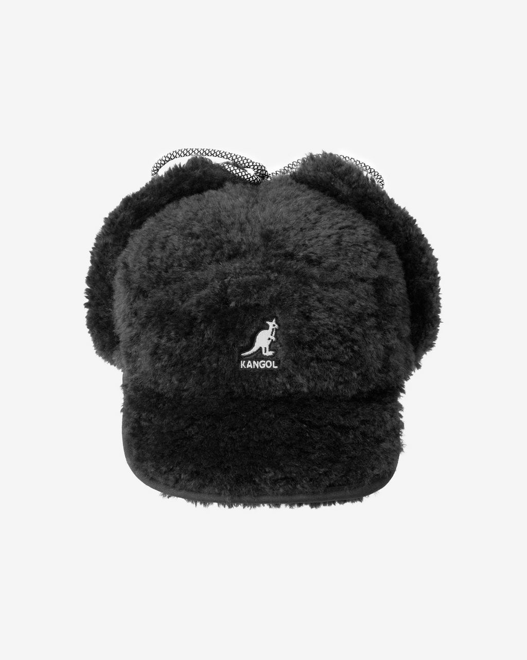 Gorro de pelo unisex negro con orejeras