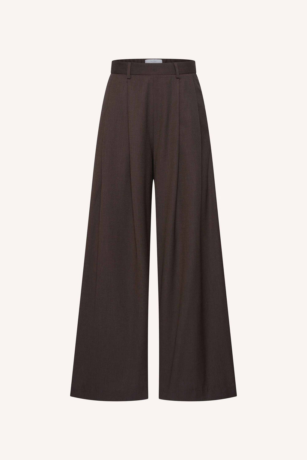 Pantalones holgados mujer en marron