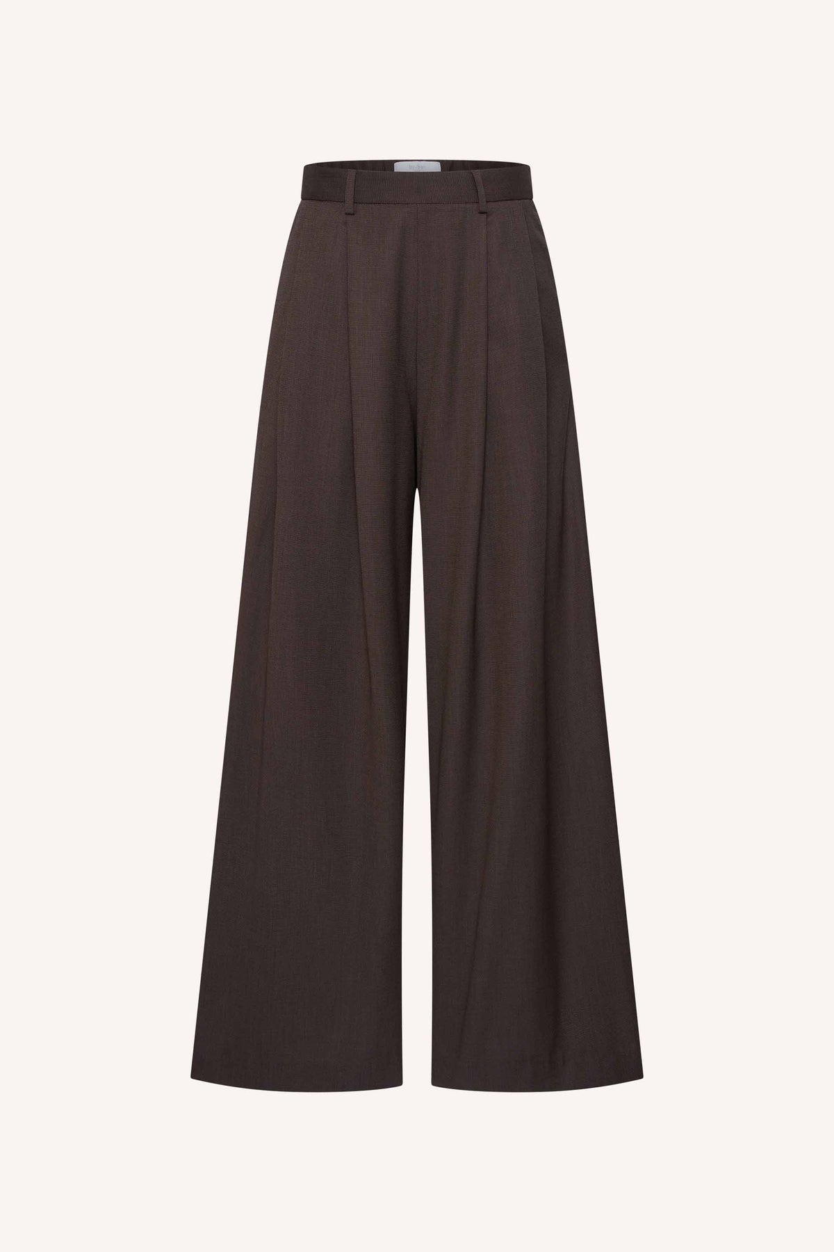 Pantalones holgados mujer en marron