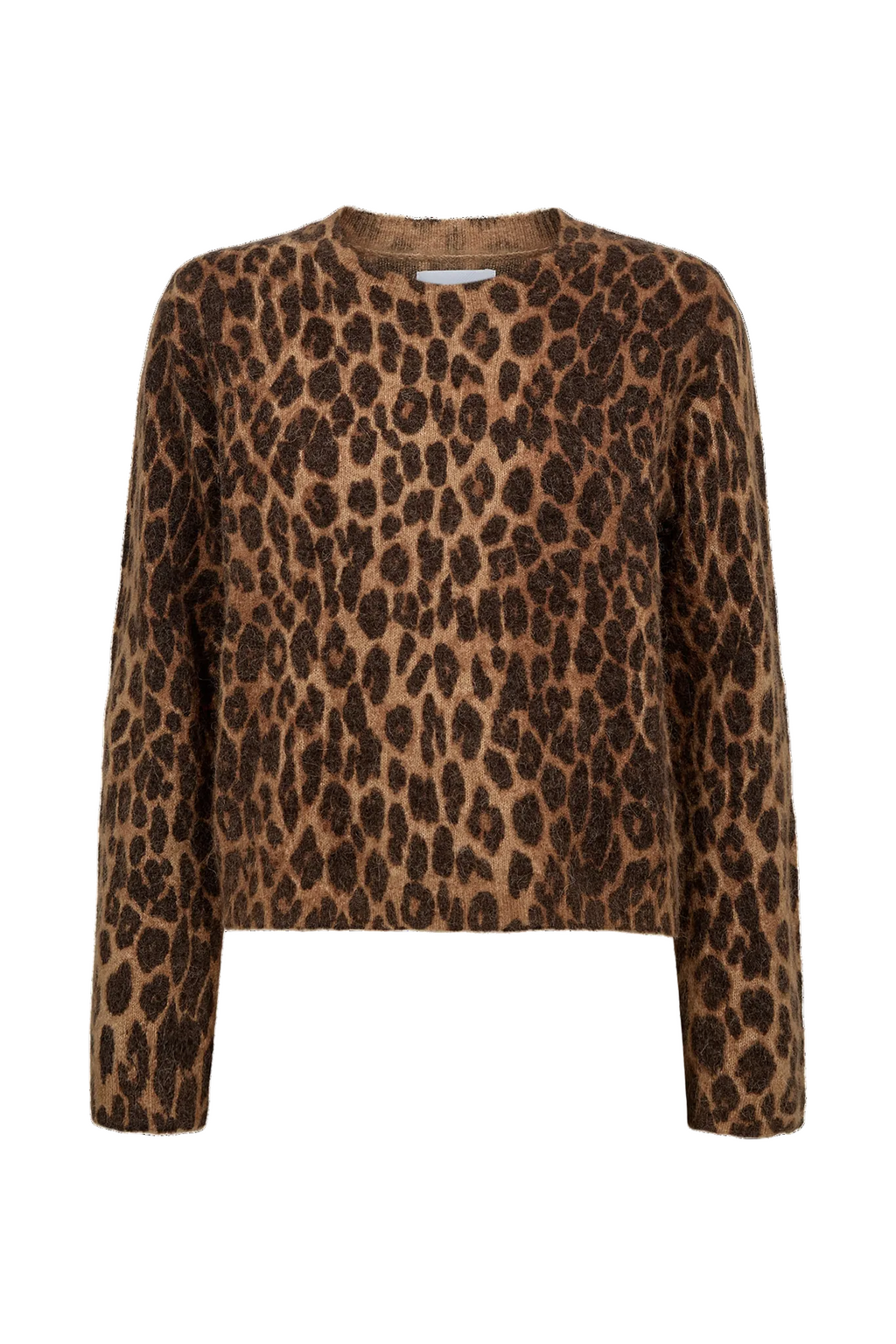 Jersey de punto de mujer con estampado de leopardo