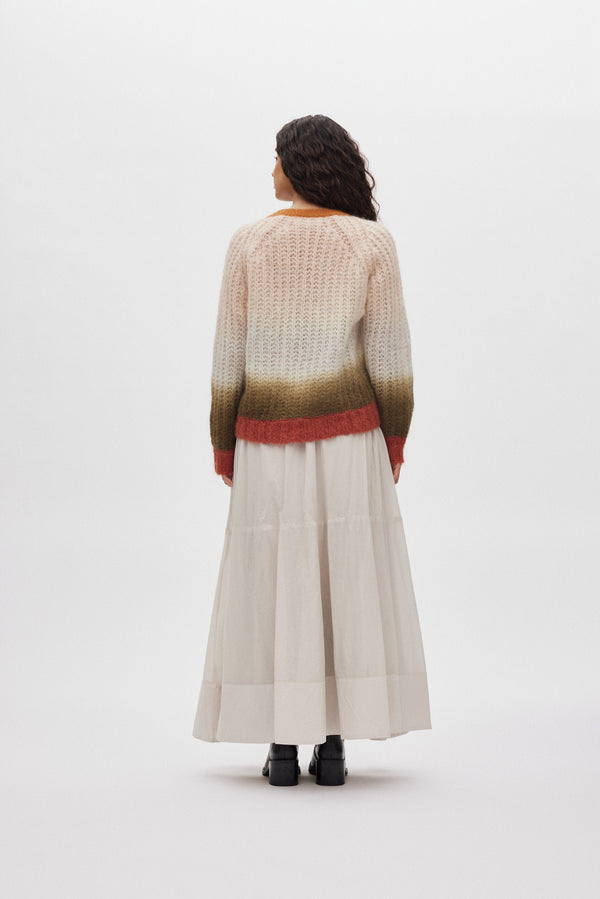Jersey de lana de mujer degradado multicolor