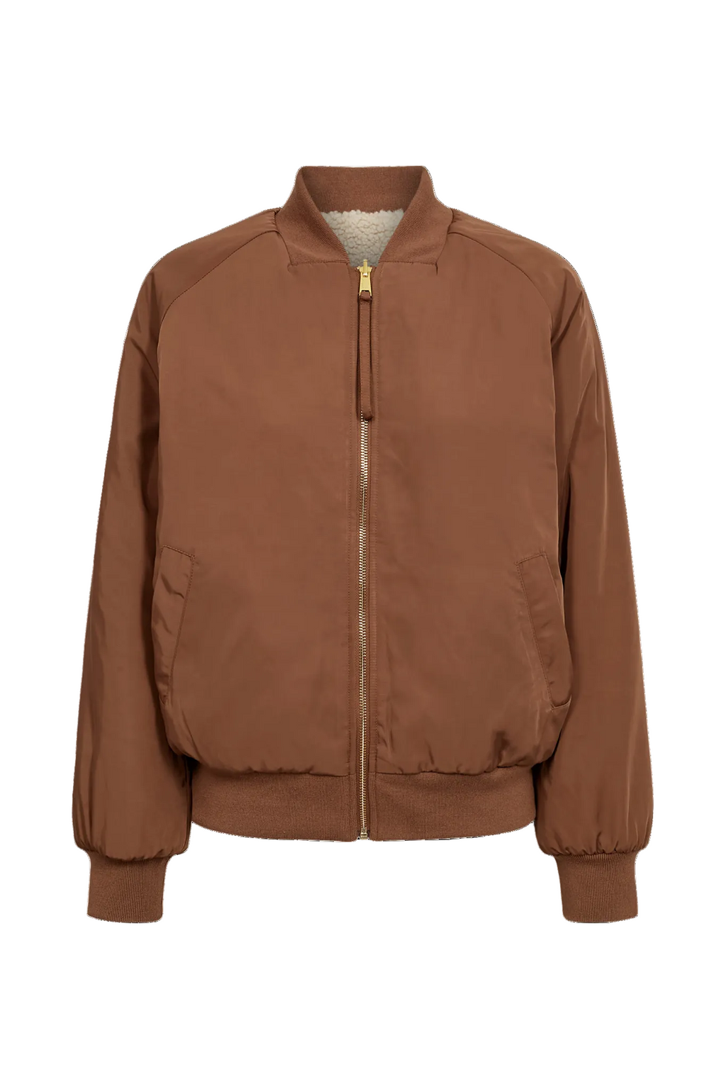 Chaqueta de mujer bomber reversible de borreguito