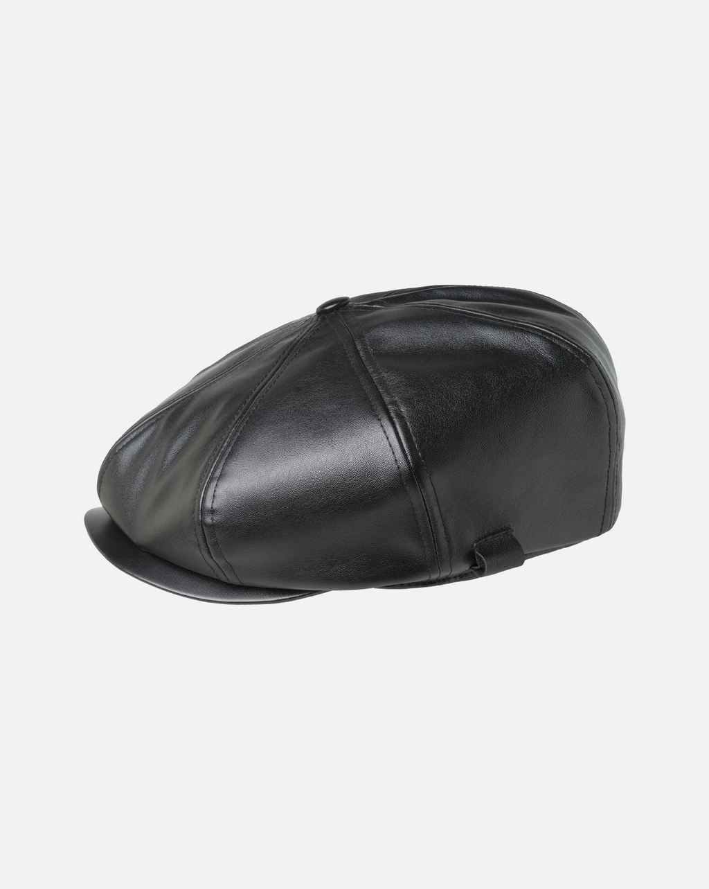 Gorra unisex de polipiel negra