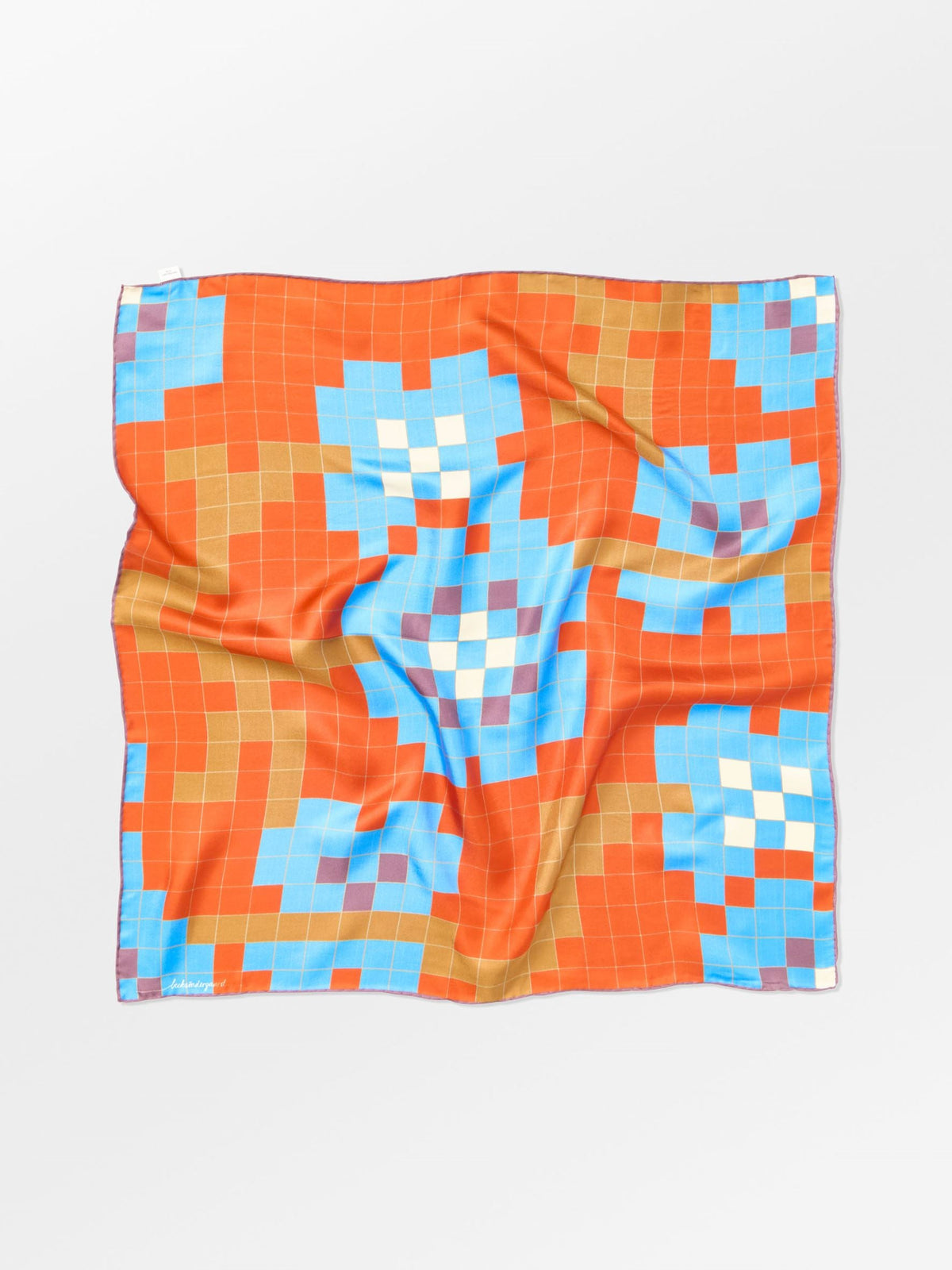 Pañuelo de mujer de seda estampado geometrico