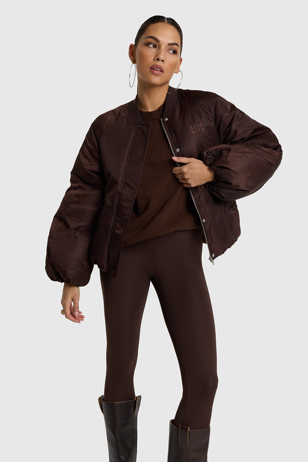 Chaqueta Bomber Acolchada Marrón