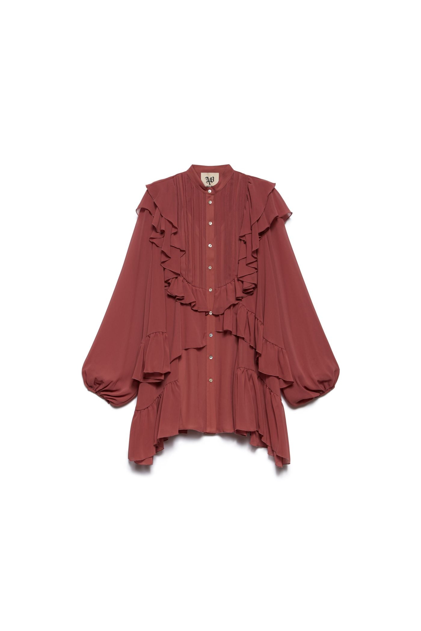 Vestido corto volantes