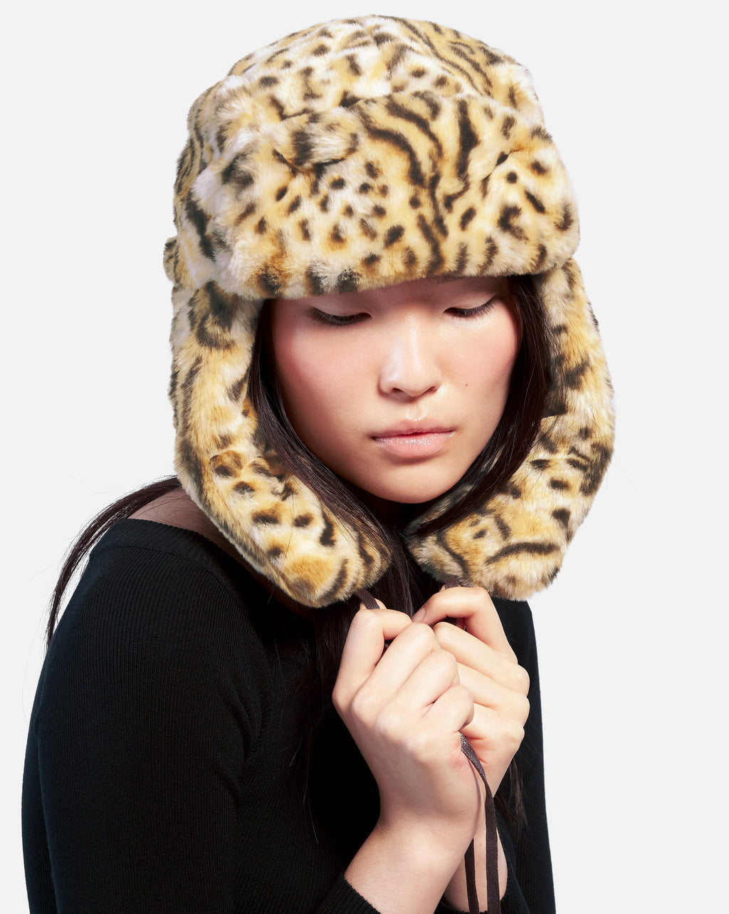 Gorro eco fur animal print