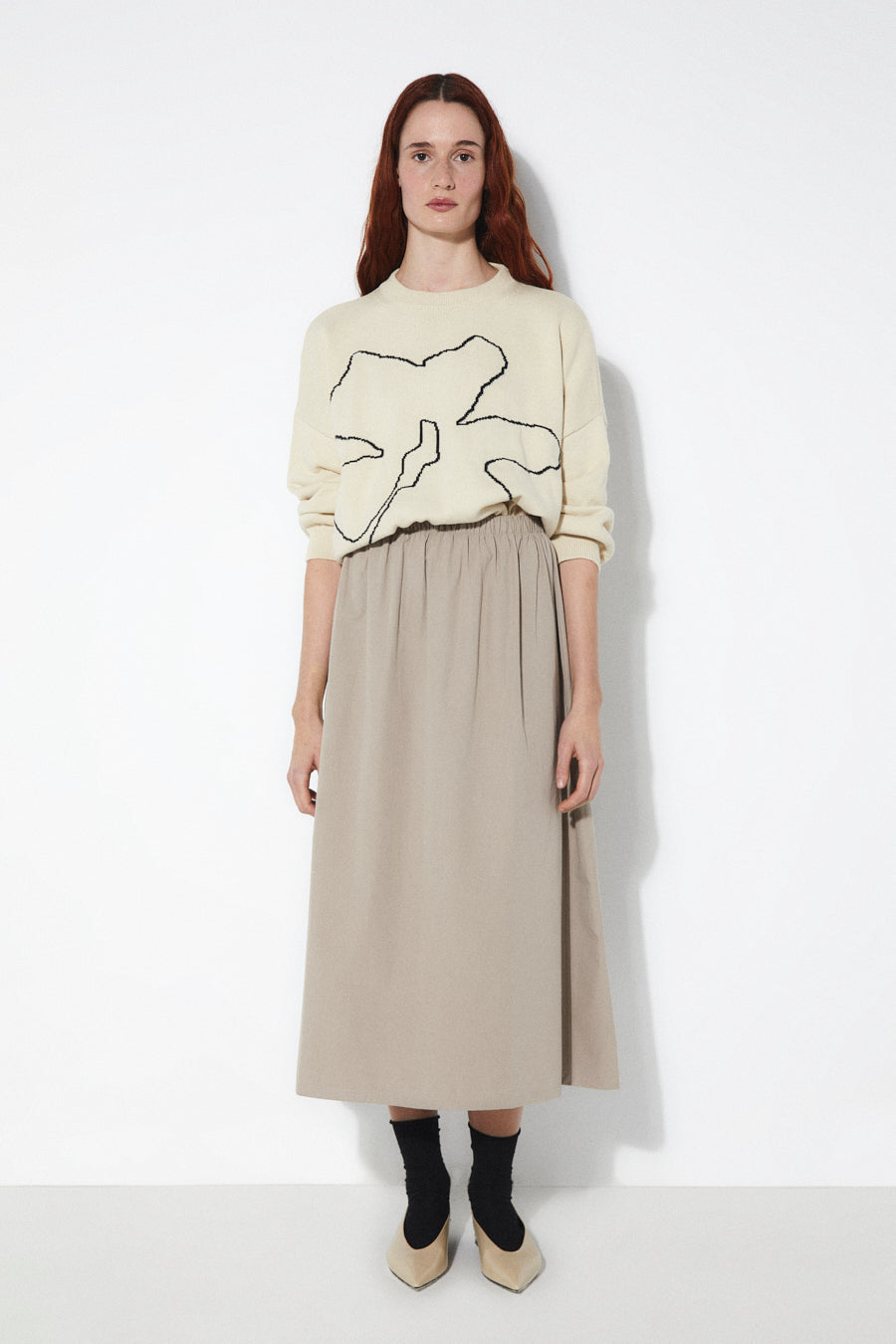 Falda midi de corte fluido RITA ROW