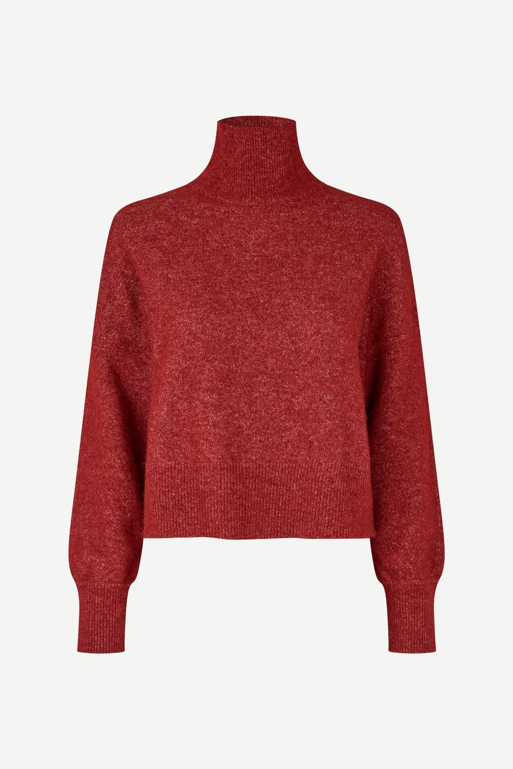 Jersey rojo de cuello alto