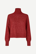 Jersey rojo de cuello alto