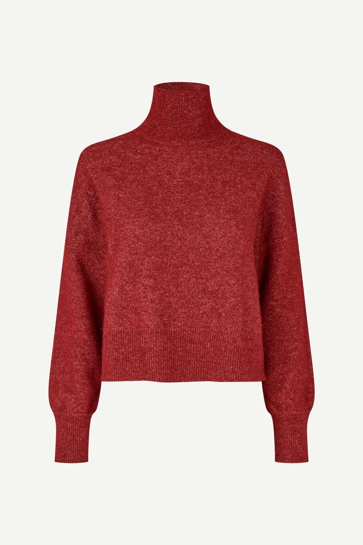 Jersey rojo de cuello alto