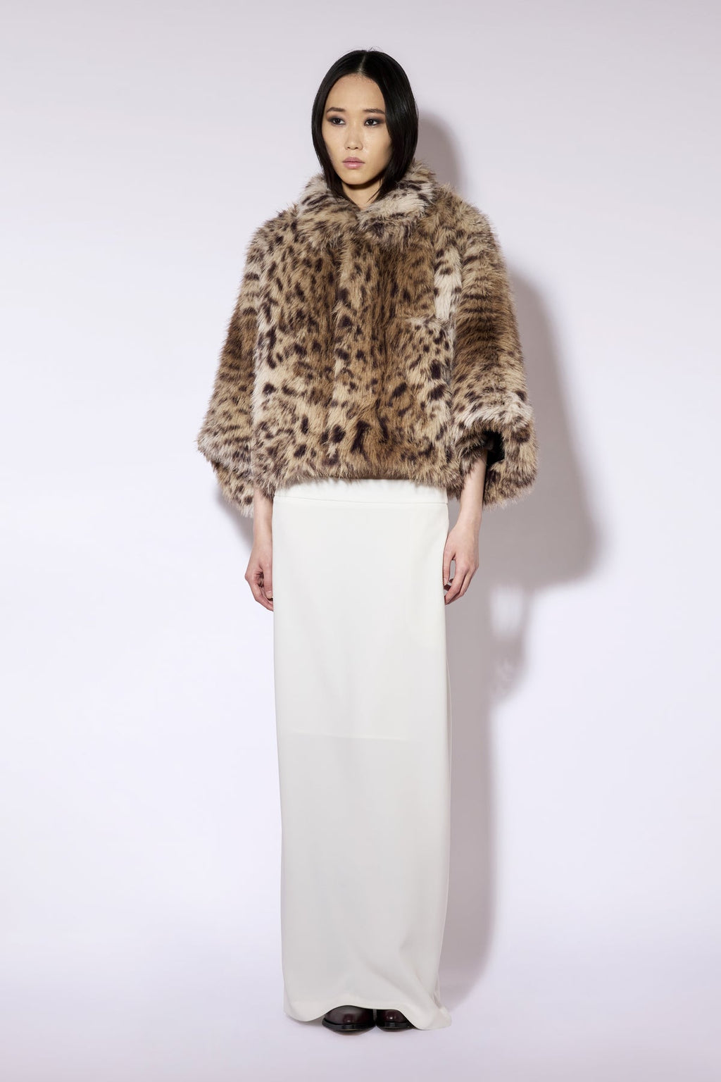 Chaqueta corta de pelo animal print