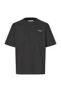 Camiseta oversize negra unisex con estampado gráfico