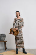 Vestido largo efecto tie-dye