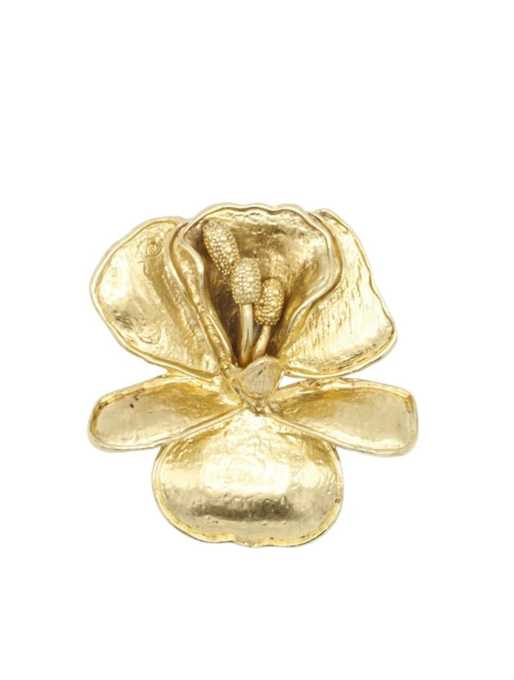 Broche flor dorado