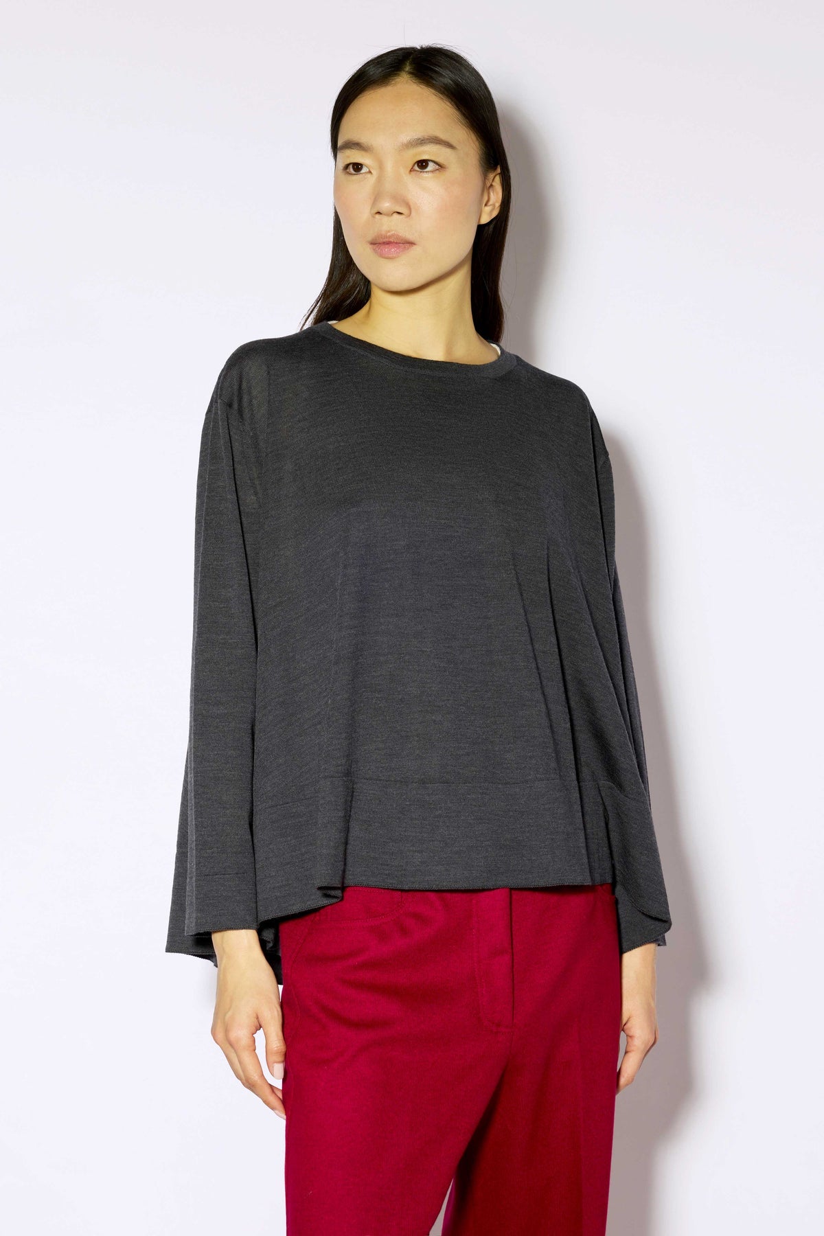 Jersey gris de lana fria