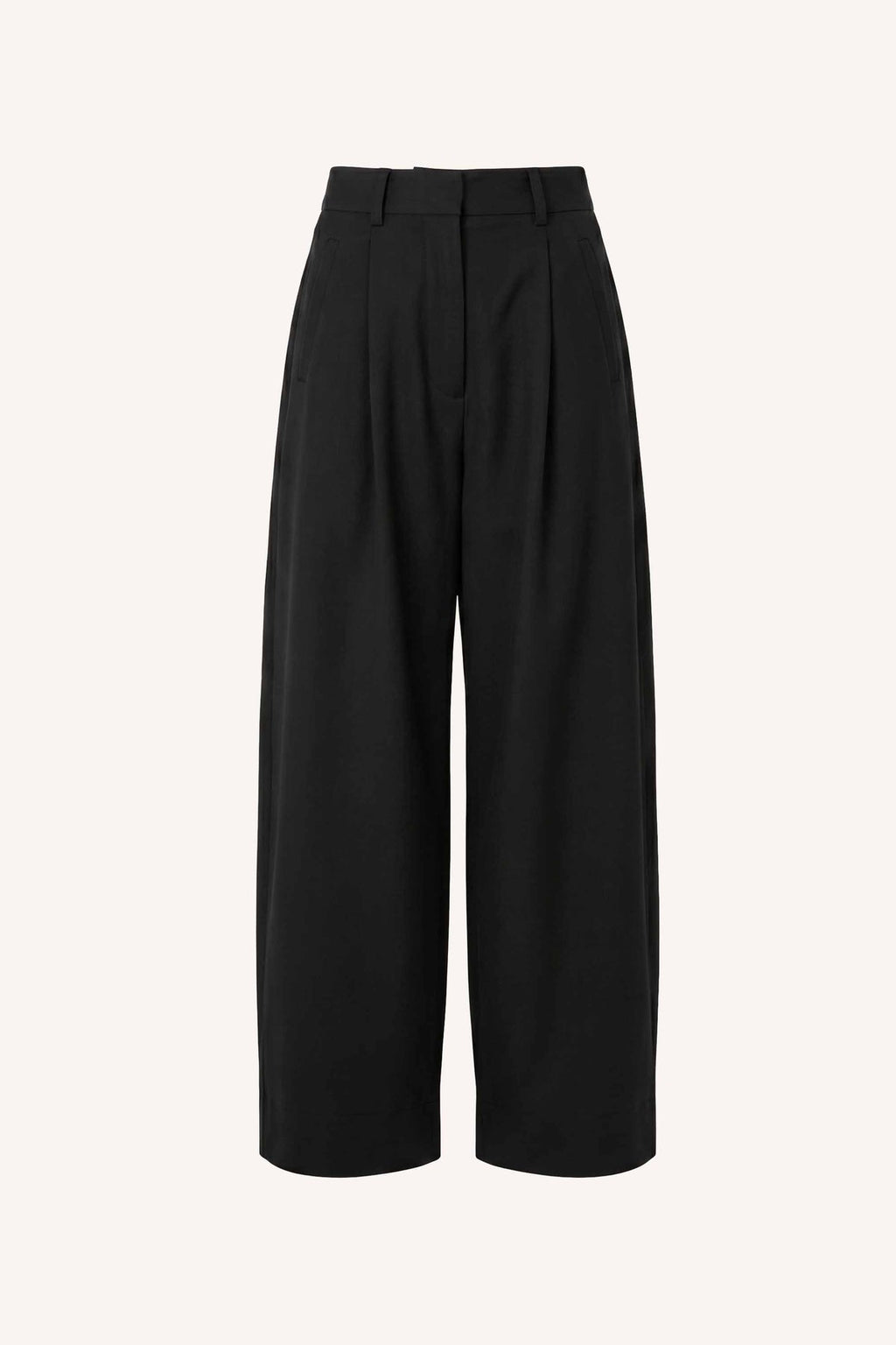Pantalones tipo barrel de mujer negros