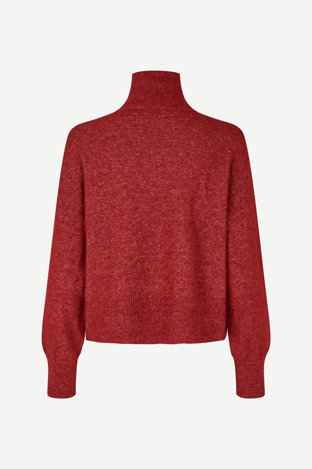 Jersey rojo de cuello alto