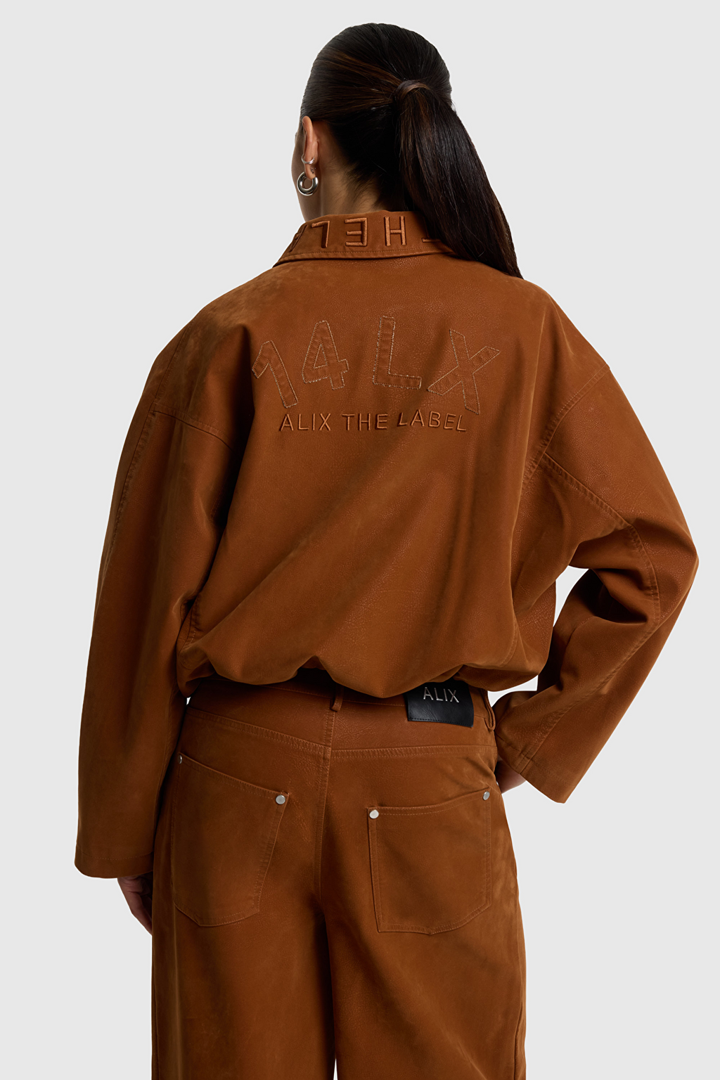 Cazadora Bomber Marrón Con Cremallera