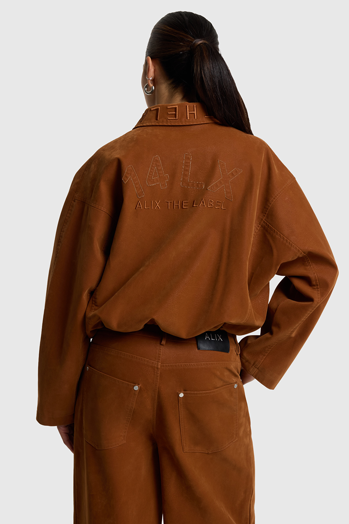 Cazadora Bomber Marrón Con Cremallera
