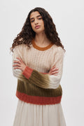 Jersey de lana de mujer degradado multicolor