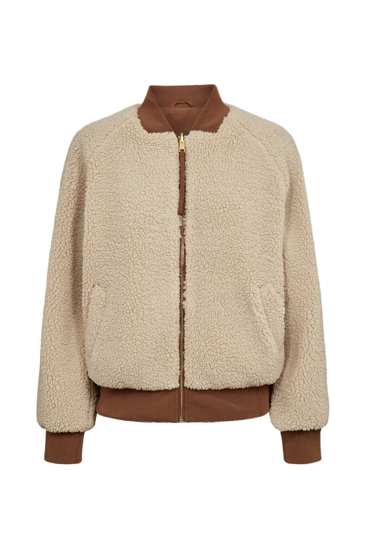 Chaqueta de mujer bomber reversible de borreguito