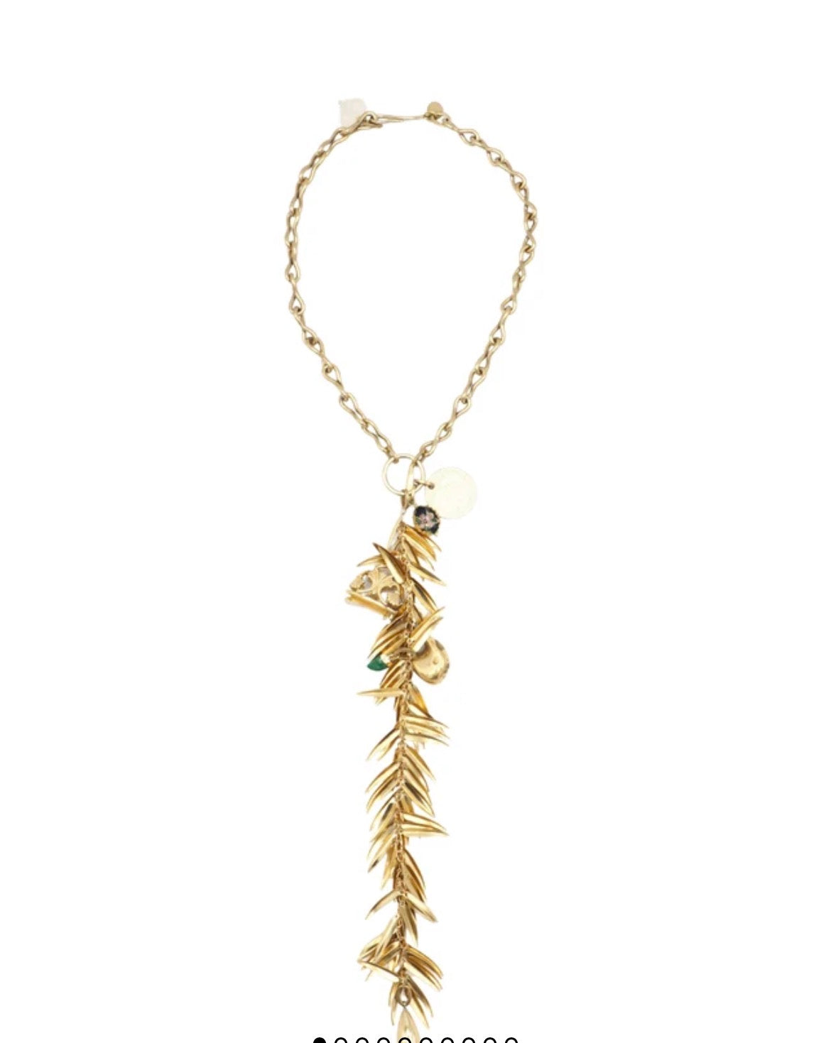 Collar dorado efecto corbata