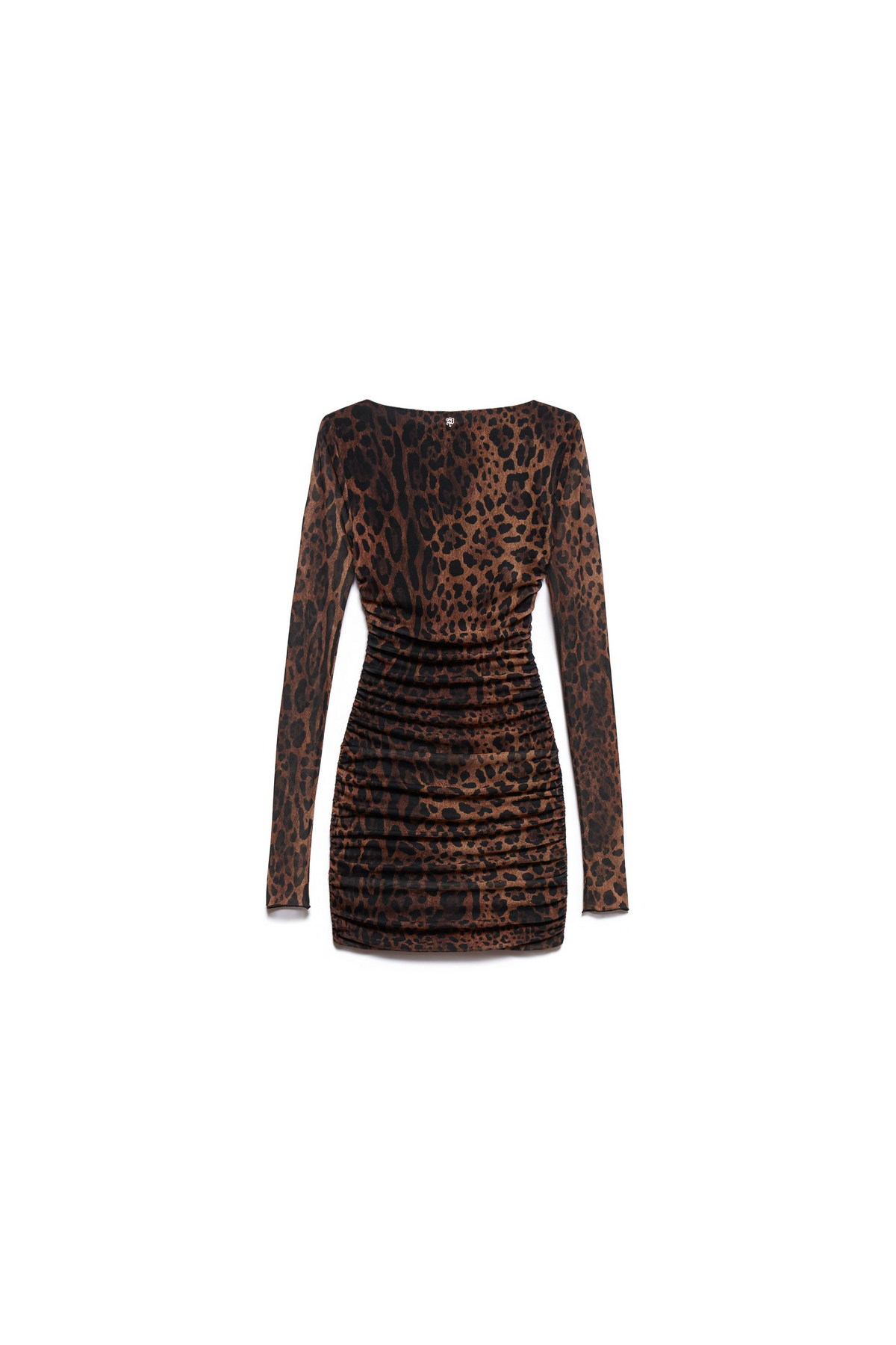 Vestido corto de tul con estampado animal   lulu ANIYEBY