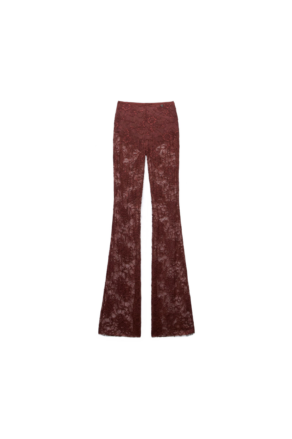 Pantalon de mujer de encaje de efecto acampanado