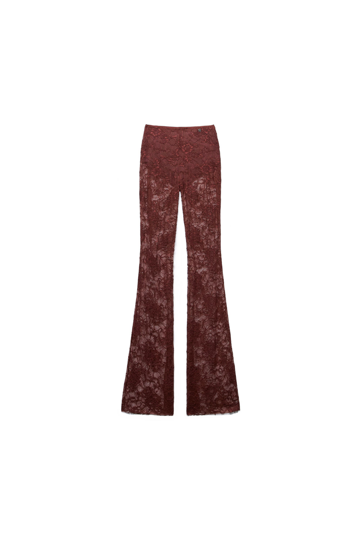 Pantalon de mujer de encaje de efecto acampanado