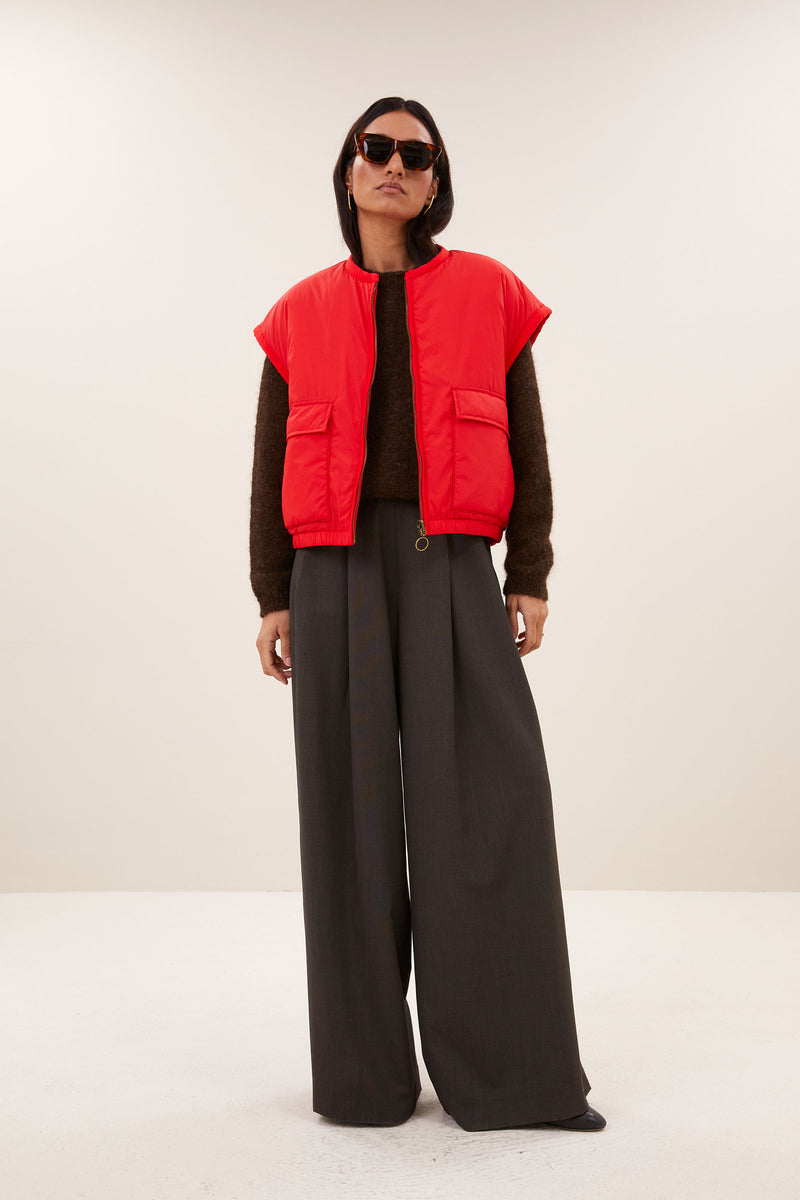 chaleco reversible mujer efecto borreguito