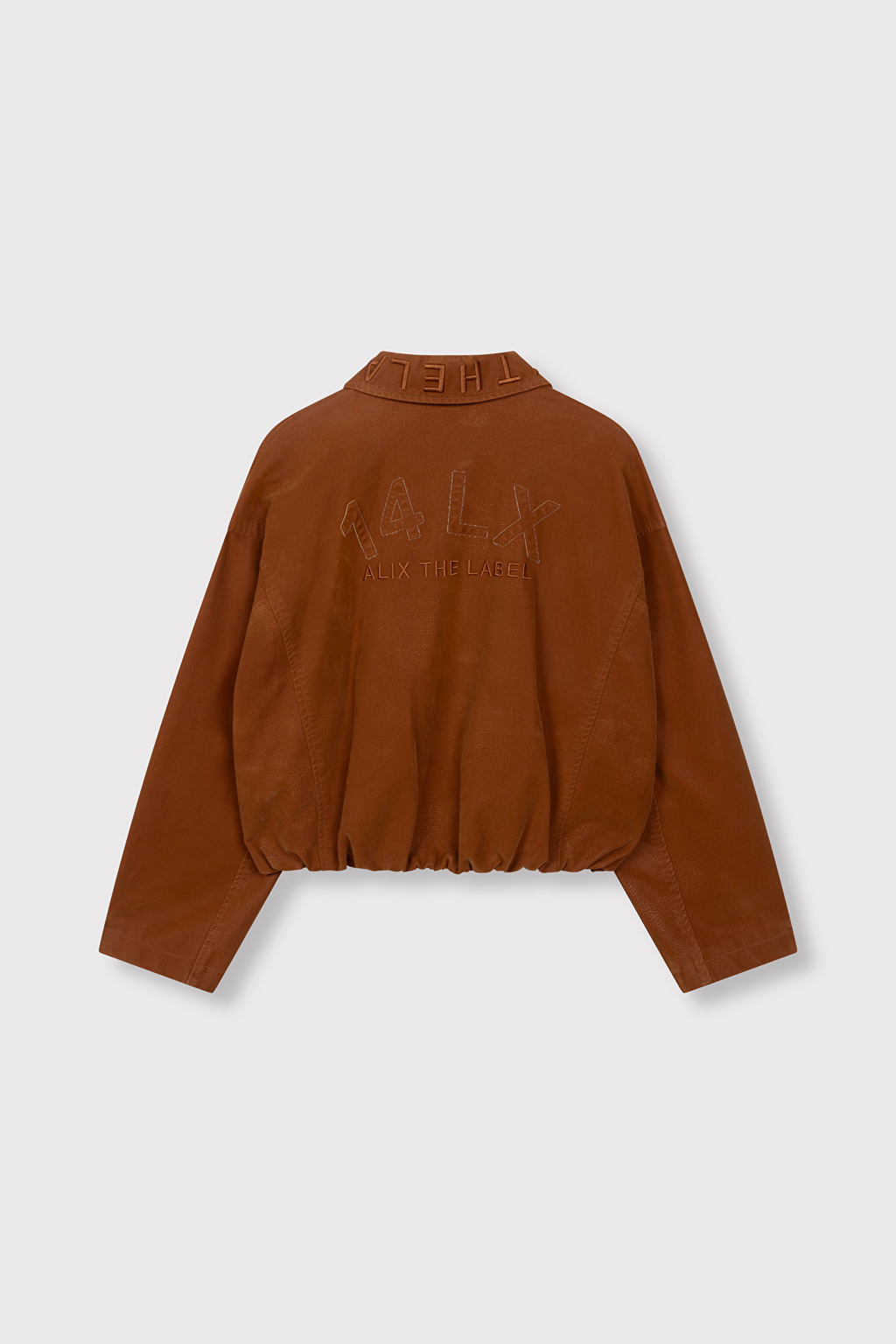 Cazadora Bomber Marrón Con Cremallera