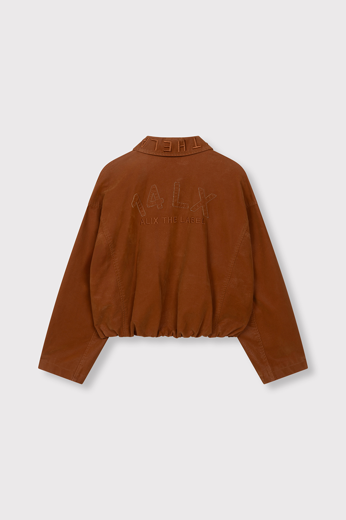 Cazadora Bomber Marrón Con Cremallera