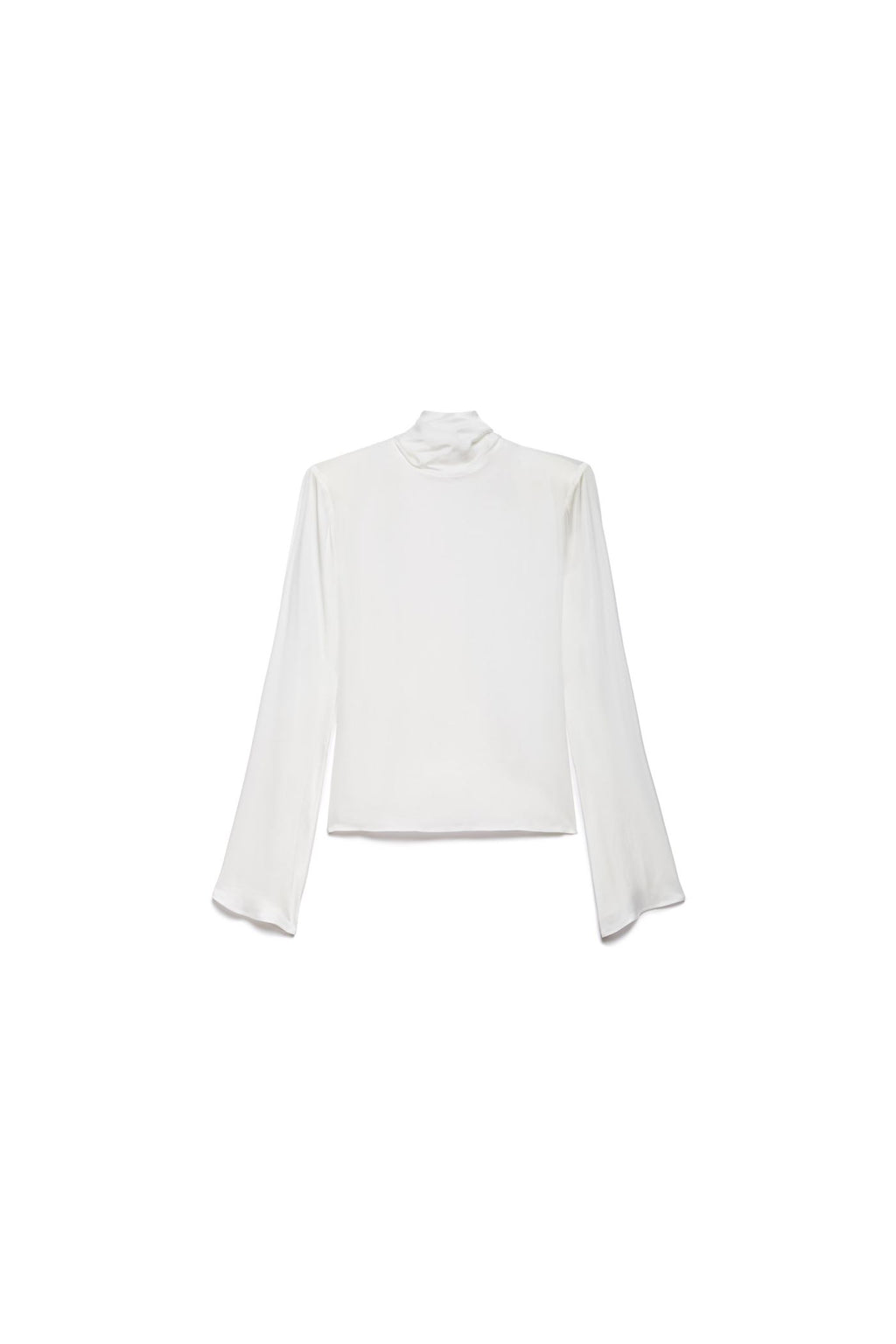 Blusa de saten con cuello alto elin