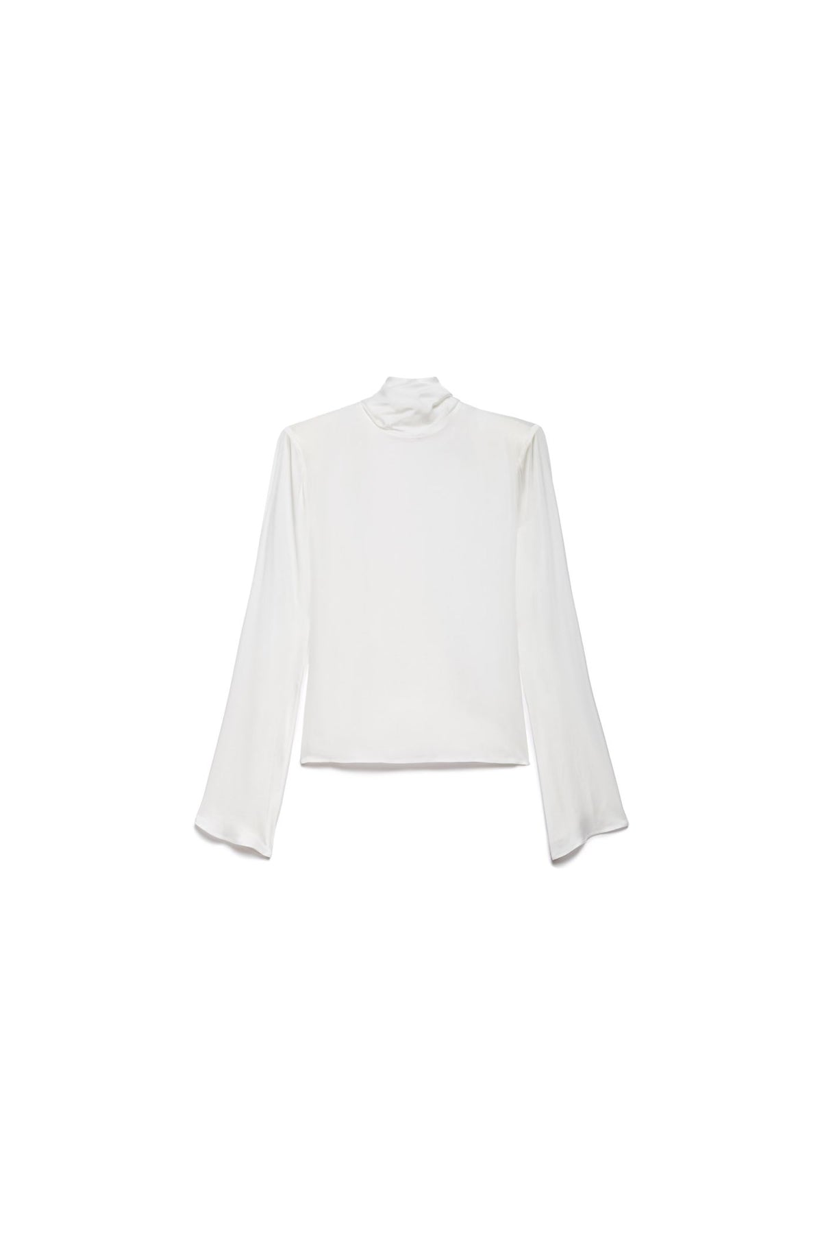 Blusa de saten con cuello alto elin
