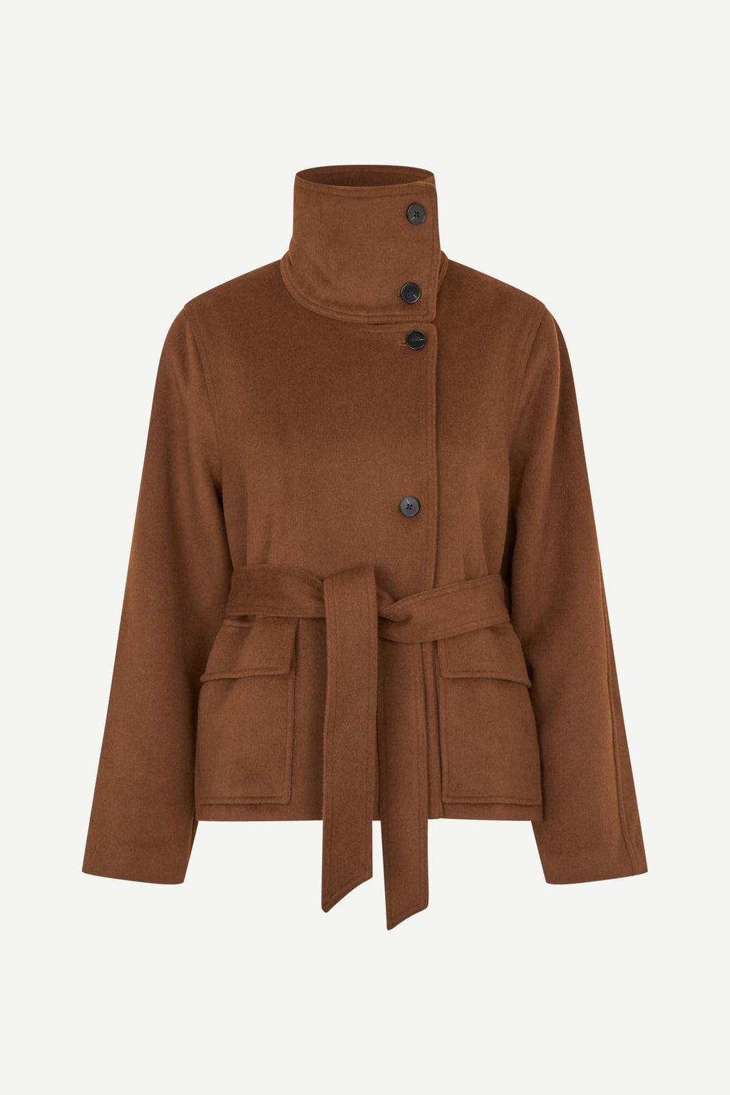 Chaqueta de mujer corta marron