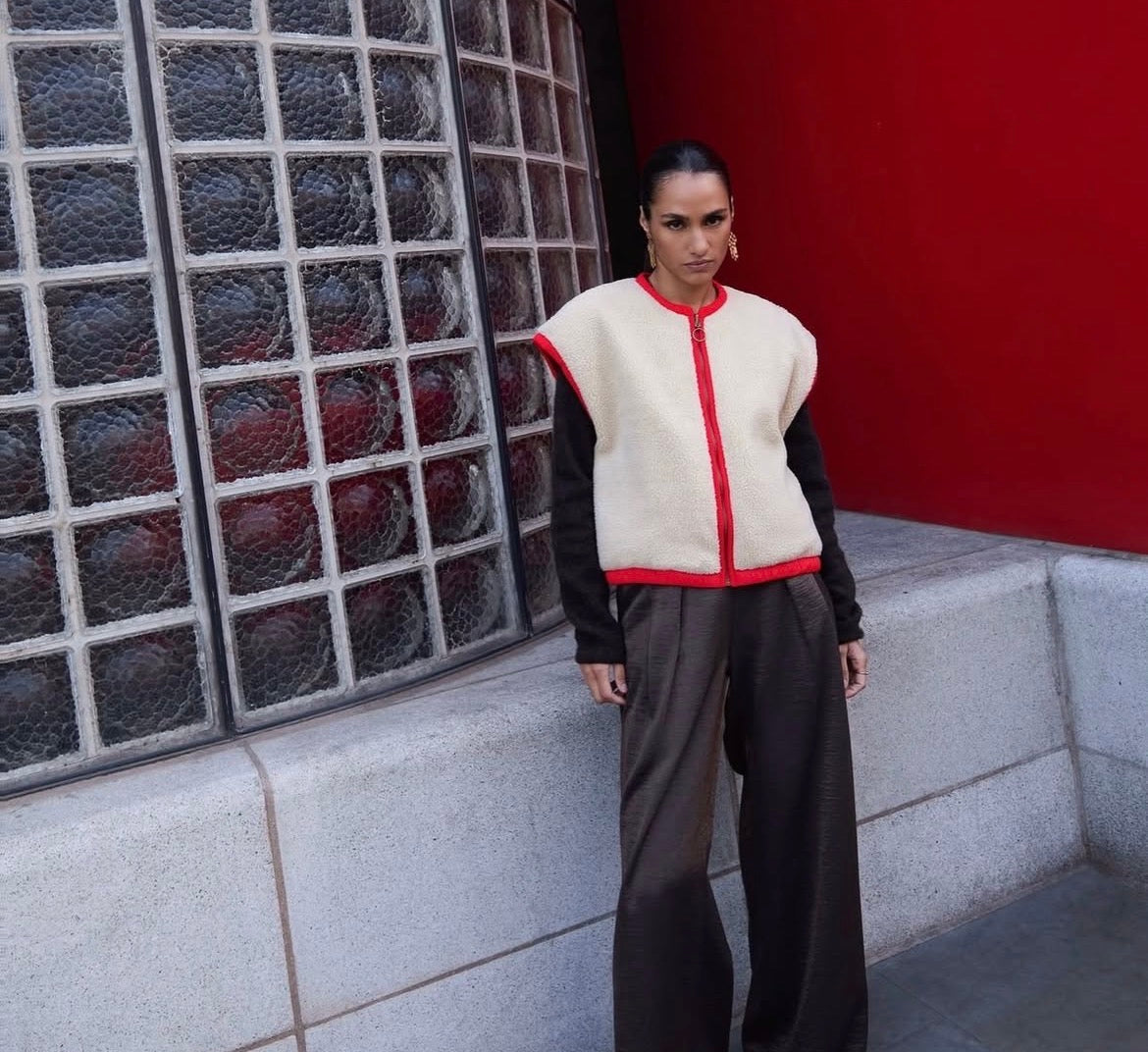chaleco reversible mujer efecto borreguito