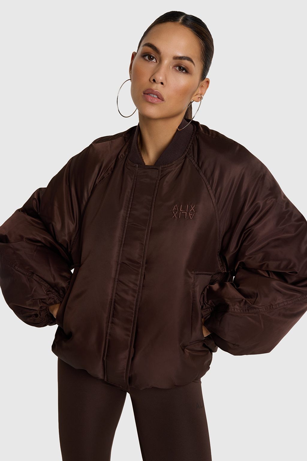 Chaqueta Bomber Acolchada Marrón