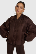 Chaqueta Bomber Acolchada Marrón