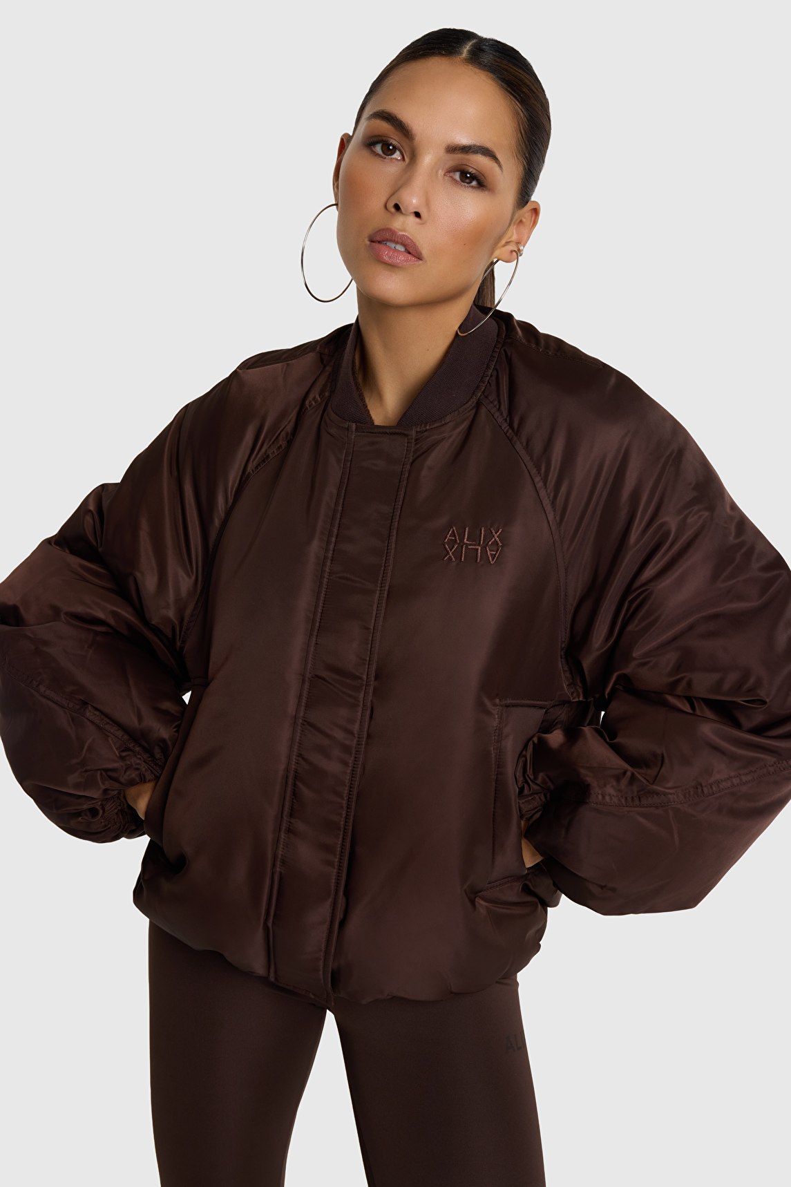 Chaqueta Bomber Acolchada Marrón
