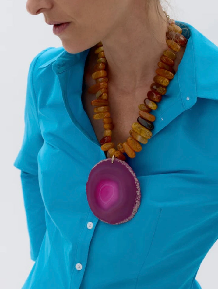 Collar piedra ovalada