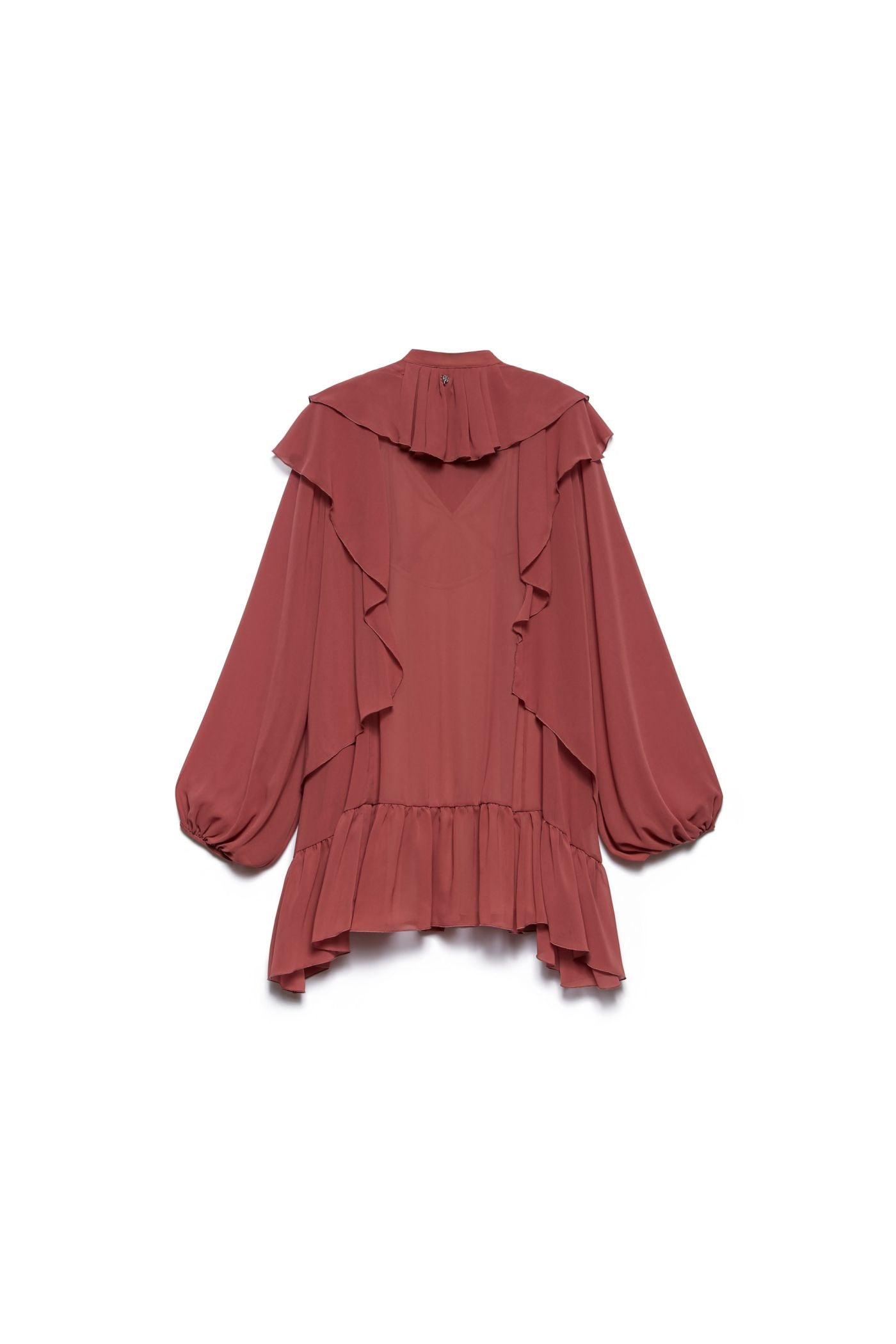 Vestido corto volantes