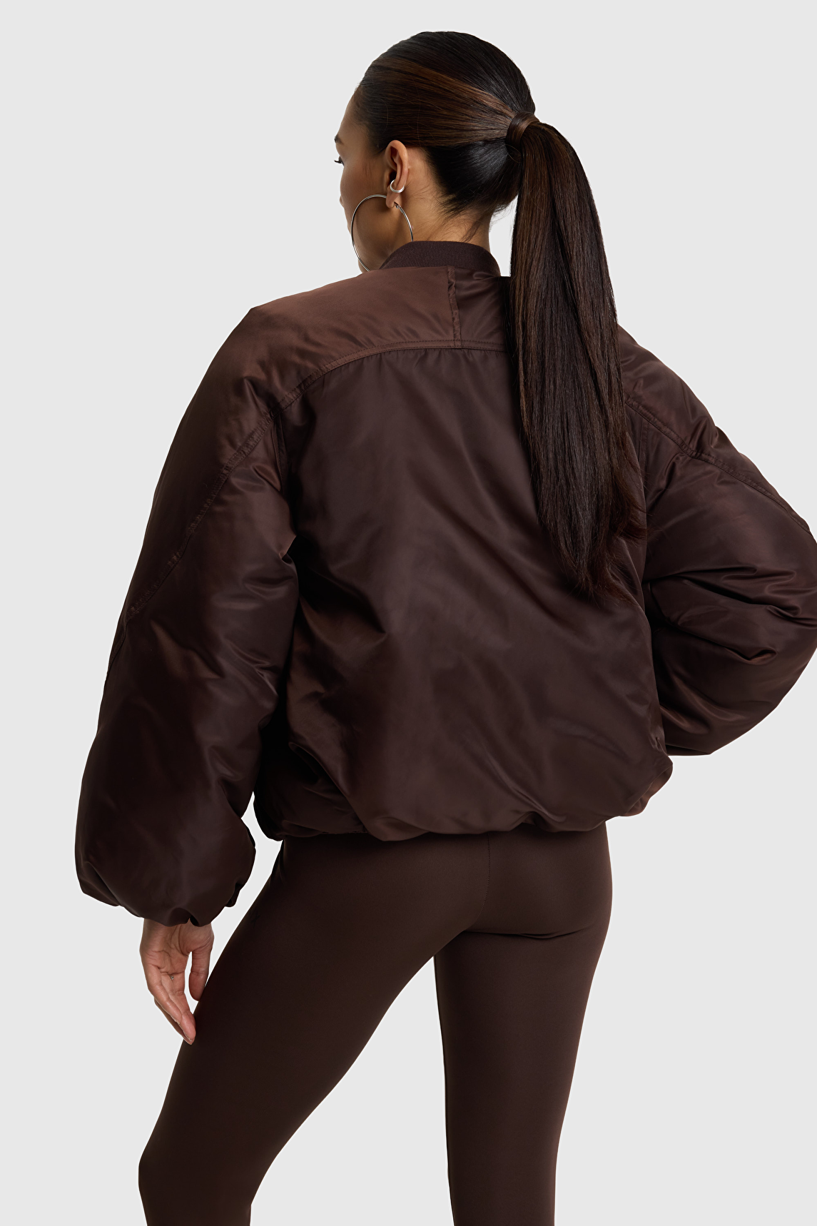 Chaqueta Bomber Acolchada Marrón