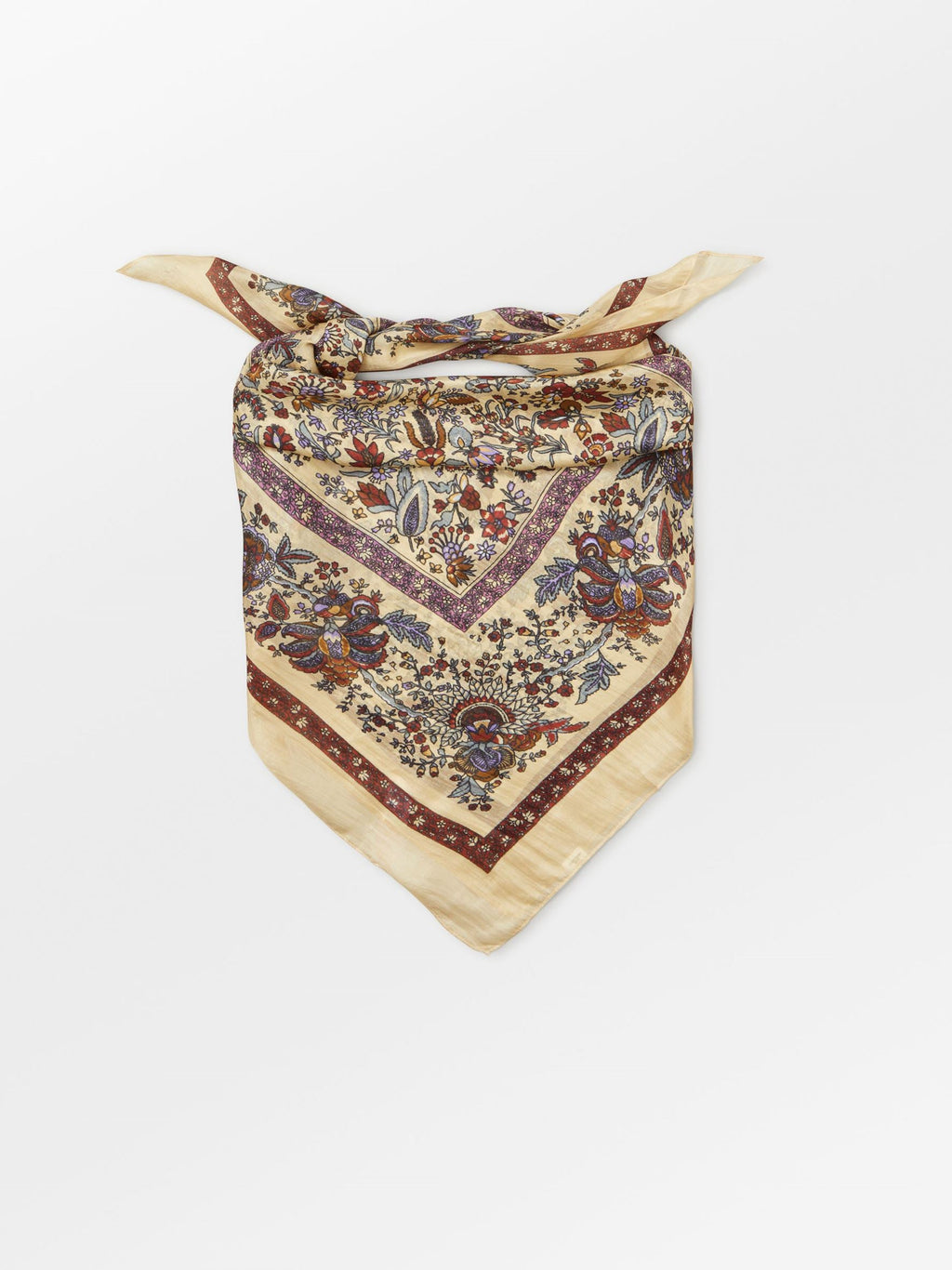 Pañuelo de seda estampado floral