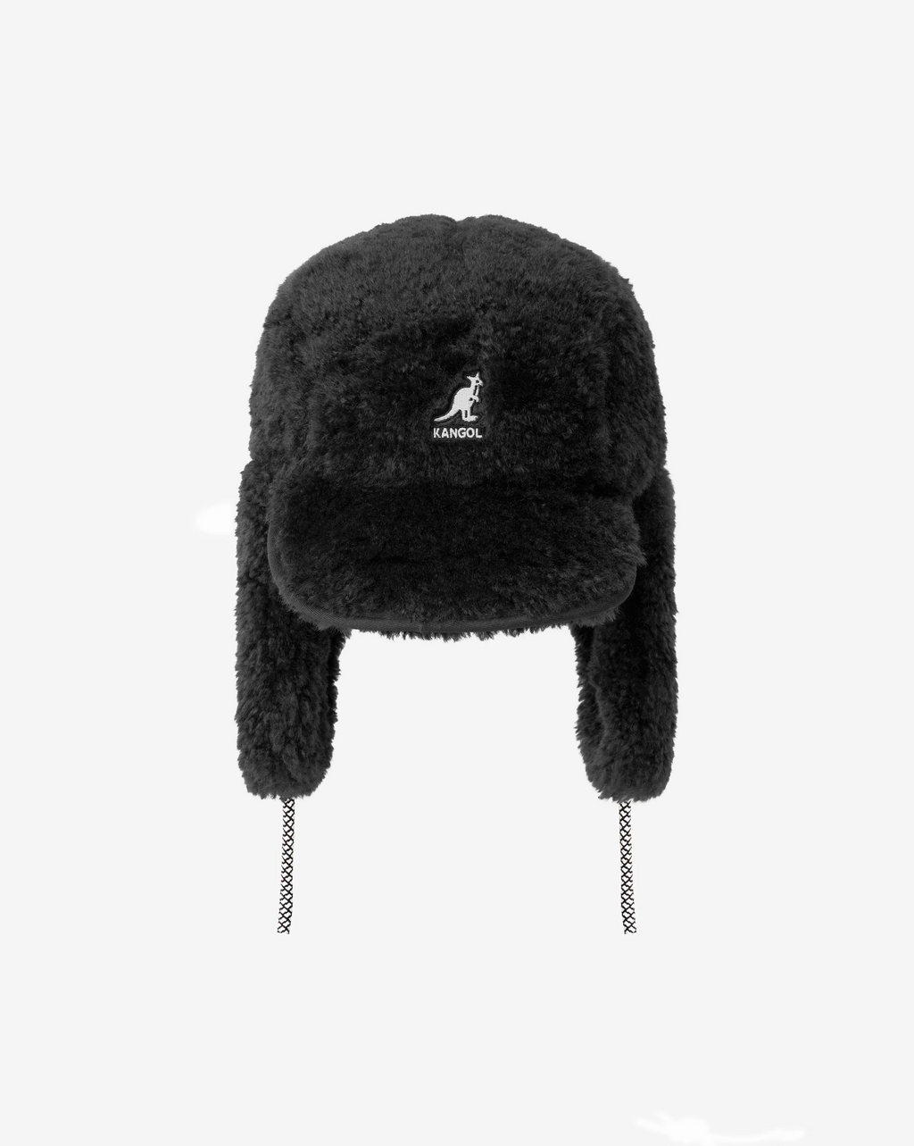 Gorro de pelo unisex negro con orejeras