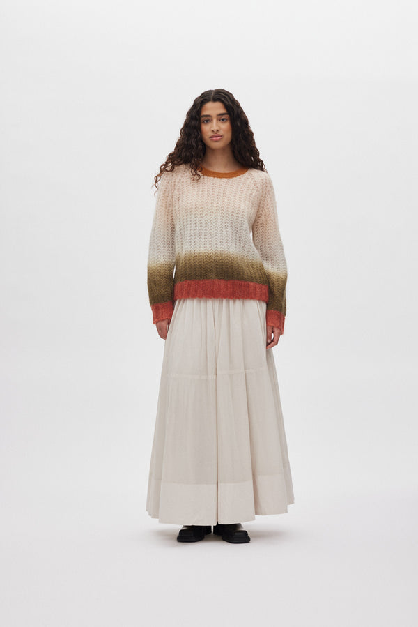 Jersey de lana de mujer degradado multicolor
