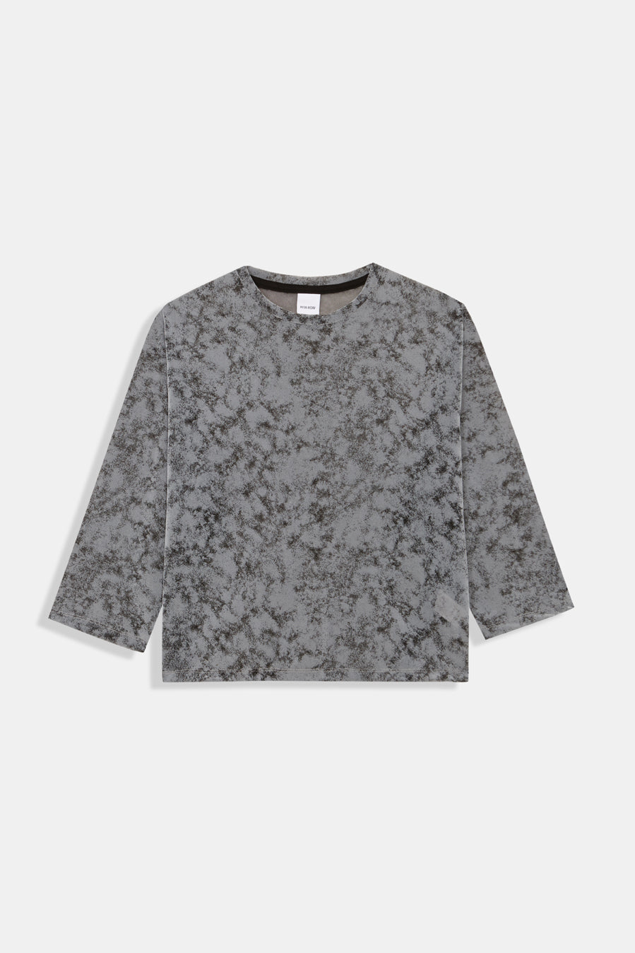 Camiseta de manga larga gris con estampado marmolado 💰