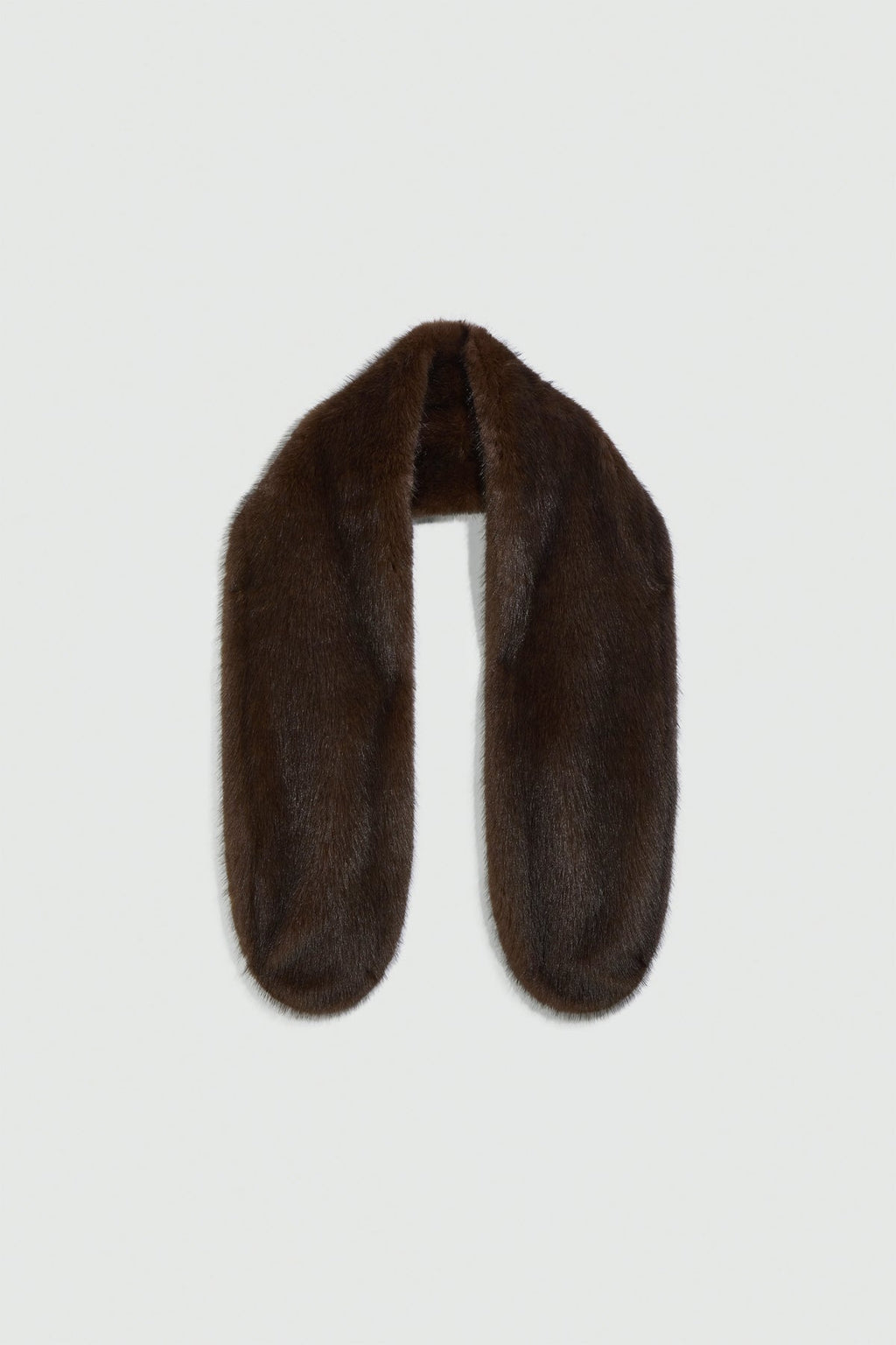 Bufanda con bolsillos de pelo marron