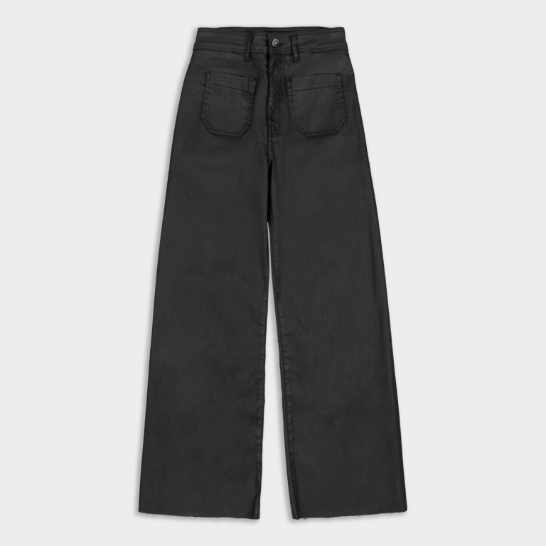 pantalon culotte coated