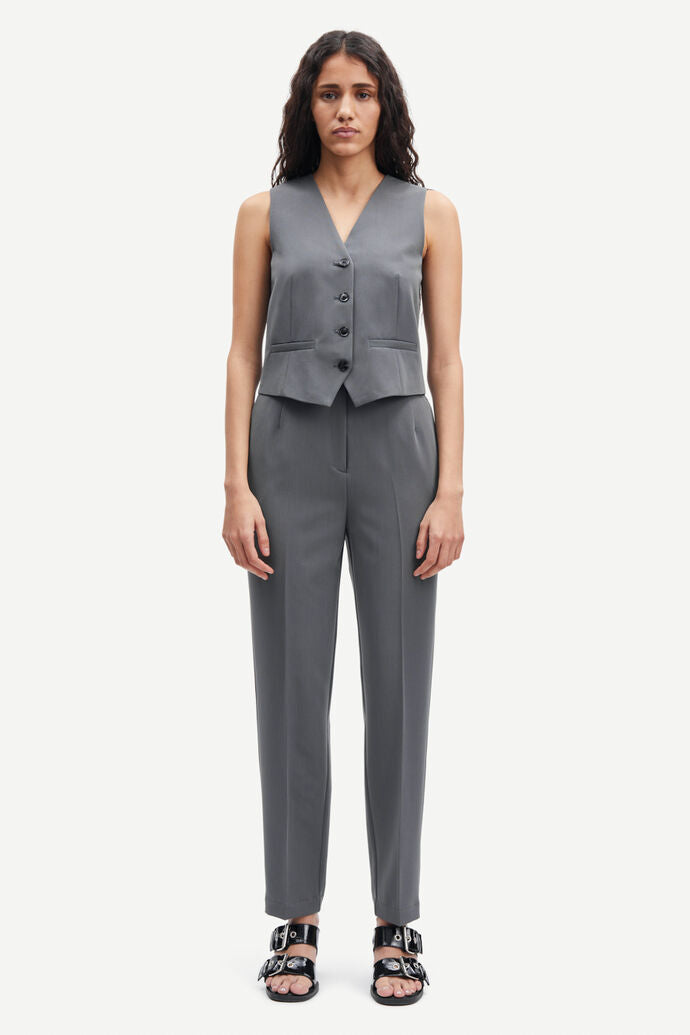 pantalon traje gris